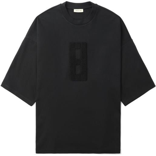Fear Of God t-shirt embroidered 8 oversize - nero