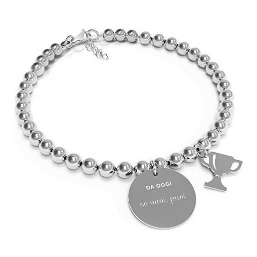 10 Buoni Propositi bracciale donna vuoi, puoi collezione mini jewel