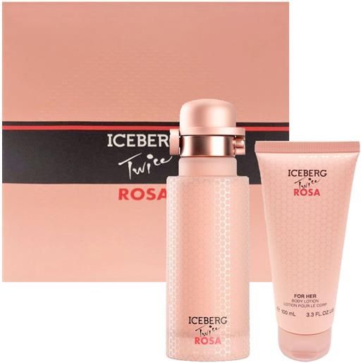 Iceberg twice rosa set eau de toilette spray 125ml + lozione corpo 100ml