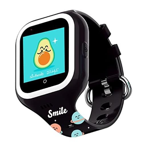 SaveFamily Relojes con GPS save. Family iconic plus edizione mr. Wonderful con braccialetti personalizzati. Videochiamate, musica, id chiamante, video, bluetooth, app store, whatsapp e frasi divertenti