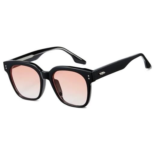 Cyxus occhiali da sole donna uomo occhiali alla moda montatura uv400 protezione per viaggi guida pesca golf 1556, arancione/rosso