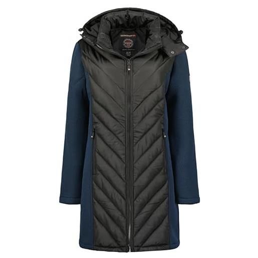 Geographical Norway bihac lady - giacca donna imbottita calda autunno-invernale - cappotto caldo - giacche antivento a maniche lunghe e tasche - abito ideale (nero l)