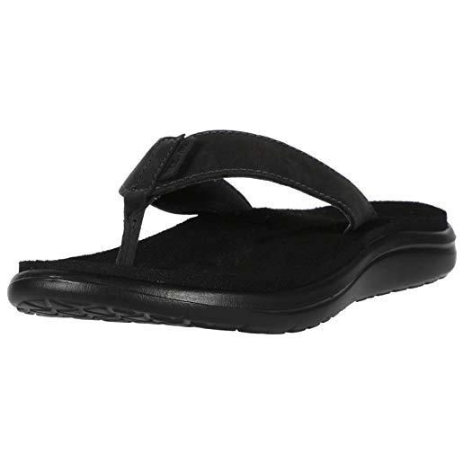 Teva action sports (Teva de) voya flip leather sandal womens, infradito donna, nero black blk, 42 eu