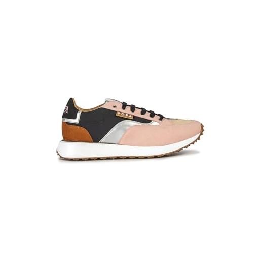 POPA scarpa sangay laminato rosa, ginnastica donna, 39 eu