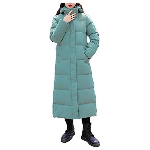 Godoboo piumino donna lungo piumino imbottito donna cappotto con cappuccio donna giacca invernale casual cappotto invernale vegano con cerniera moda