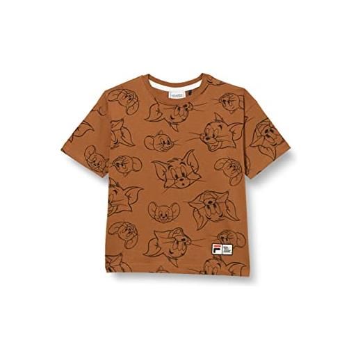 Fila maglietta tver t-shirt, picchio muratore tom & jerry aop, 110 cm-116 cm unisex-bambini e ragazzi