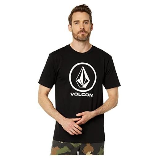 Volcom men's crisp stone black short sleeve t shirt m