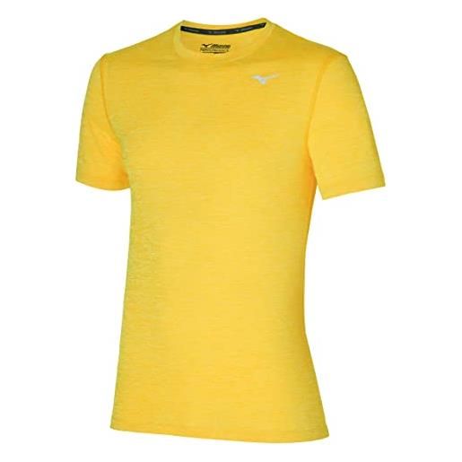 Mizuno maglietta impulse core camicia, racing giallo, l uomo