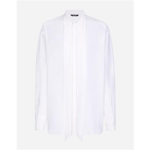 Dolce & Gabbana camicia in seta crepe de chine con sciarpa