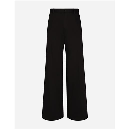 Dolce & Gabbana pantalone gamba larga in cotone stretch