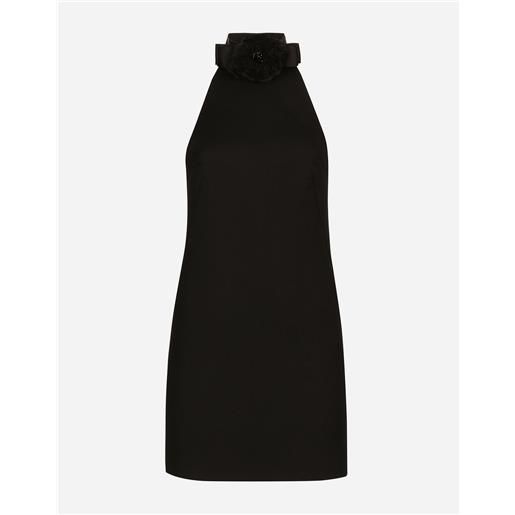Dolce & Gabbana abito corto in tela di lana con scollatura su schiena