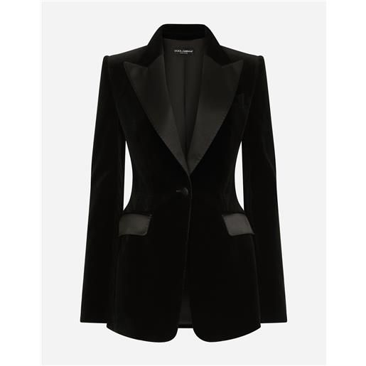 Dolce & Gabbana giacca turlington tuxedo monopetto in velluto