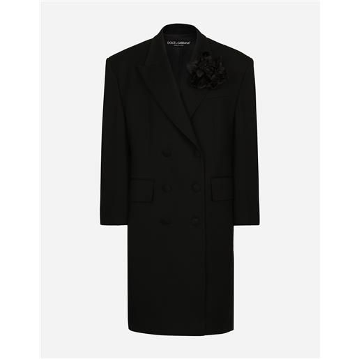 Dolce & Gabbana cappotto doppiopetto oversize in crêpe di lana