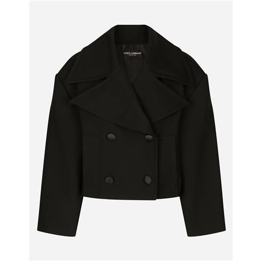 Dolce & Gabbana giaccone corto oversize in gabardina di lana