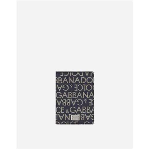 Dolce & Gabbana porta passaporto in jacquard spalmato