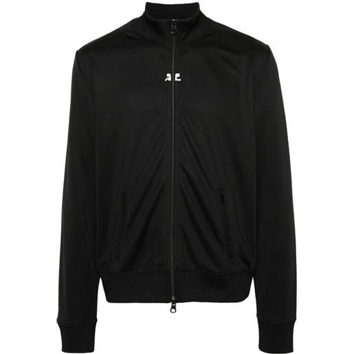 Courrèges giacca sportiva con zip - nero