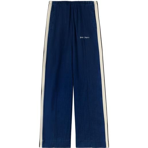 Palm Angels pantaloni con banda laterale - blu