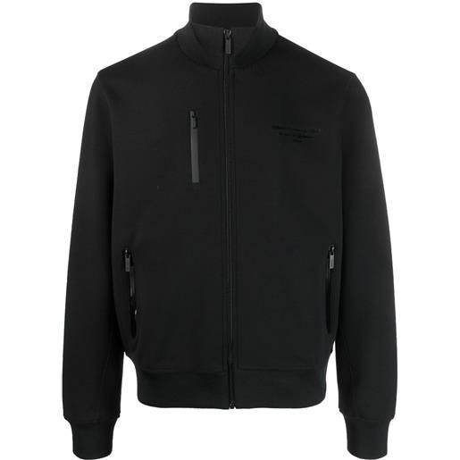 Karl Lagerfeld giacca con logo goffrato - nero