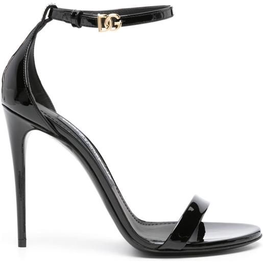Dolce & Gabbana sandali 105mm in pelle - nero