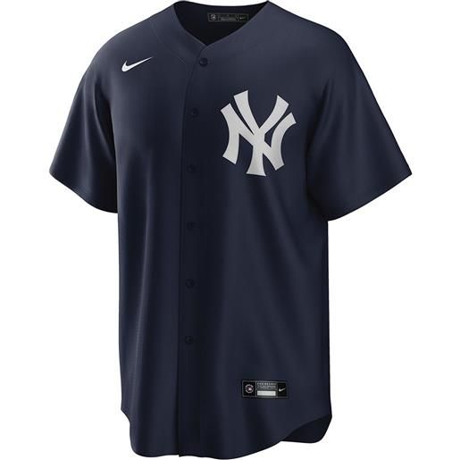 Nike new york yankees official replica alternate home short sleeve t-shirt blu m uomo