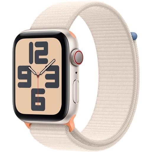 APPLE smartwatch apple watch se gps + cellular cassa 44mm in alluminio galassia con cinturino sport loop galassia