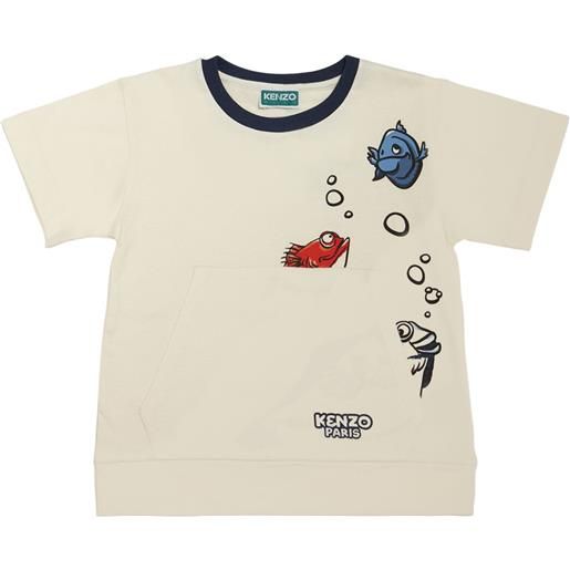KENZO KIDS t-shirt in jersey di cotone / tasca