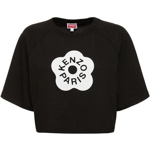 KENZO PARIS t-shirt cropped boxy fit in cotone