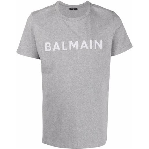 Balmain t-shirt con applicazione - grigio