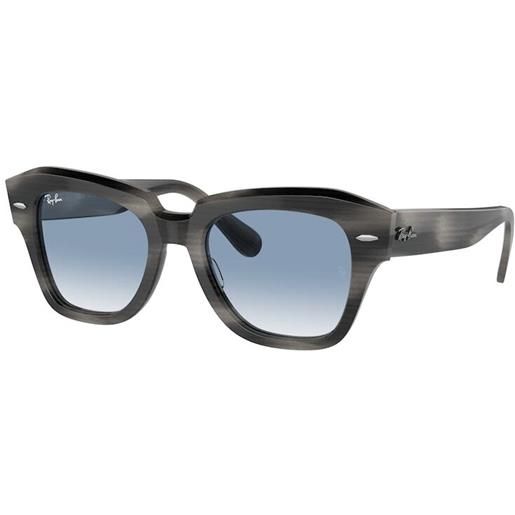 Ray Ban occhiali da sole ray-ban rb2186 state street 14043f striato grigio