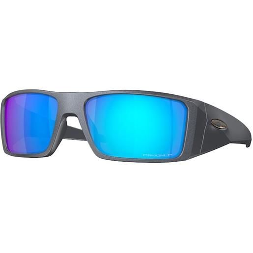 Oakley occhiali da sole oakley oo9231 heliostat 923113 acciaio blu