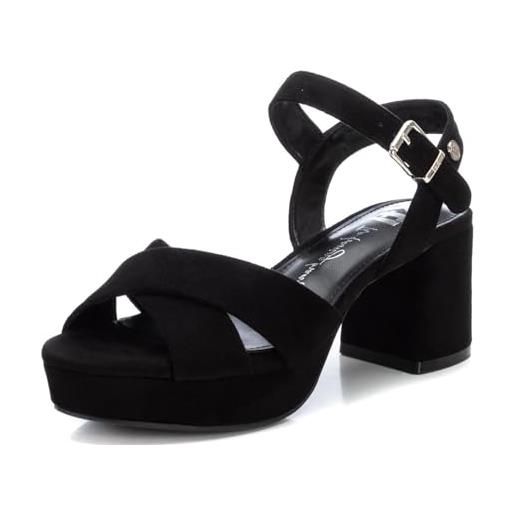 XTI 142359, sandali con zeppa donna, nero, 40 eu
