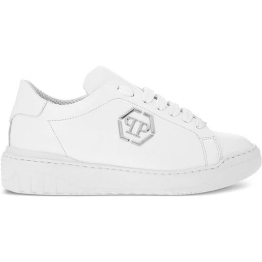 Philipp Plein sneakers con placca logo - bianco