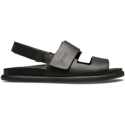 Bally sandali con logo goffrato - nero