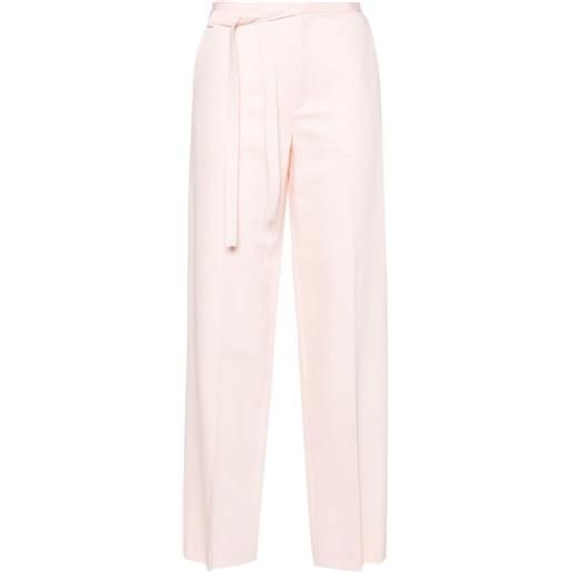 Kenzo pantaloni dritti con cintura - rosa