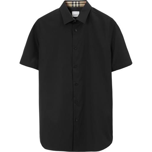 Burberry camicia con ricamo ekd - nero