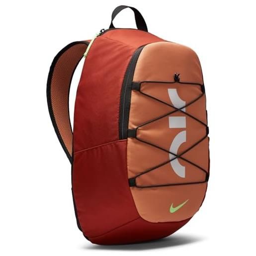 Nike dv6246-832 sportswear club fleece zaino sportivo unisex rugged orange/amber brown/lime blast taglia 1size