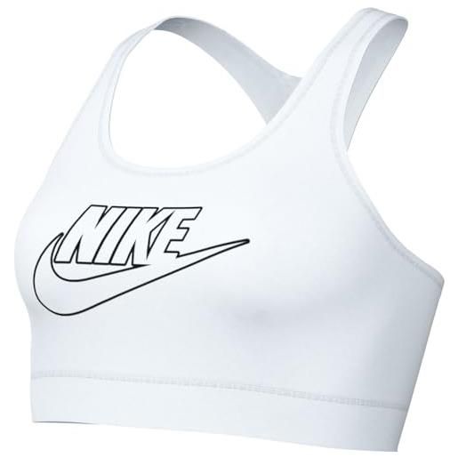 Nike women's bra w nk swsh med spt futura bra, white/black/white, fb4080-100, xxl