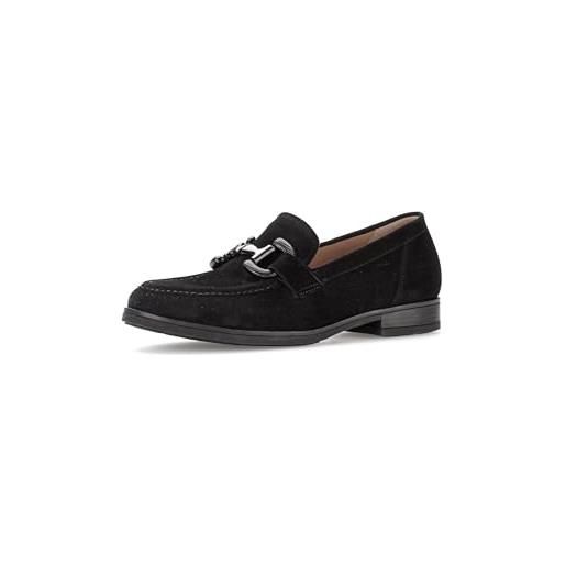 Gabor donna mocassini, signora pantofole, soletta removibile, scarpe da college, scarpe business, pantofola, nero (schwarz) / 47,39 eu / 6 uk