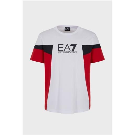 EA7 t-shirt EA7 t-shirt train summer block bianco/rosso/blu