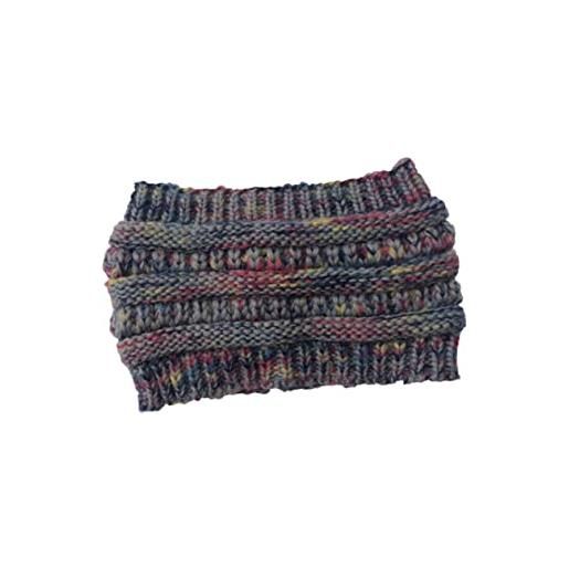 FRCOLOR in filato di lana impacchi invernali per la testa fasce spesse lavorate a maglia calde fasce elastiche per la testa crochet da donna conservazione borsa per la testa