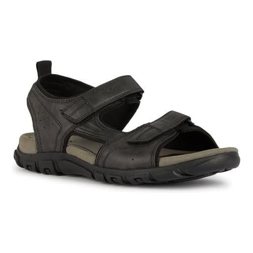 Geox sandali da uomo strada b, sportivi, nero, 39 eu