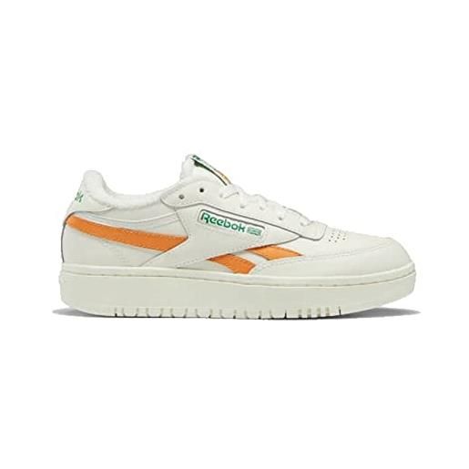 Reebok club c double revenge, sneaker donna, ftwr white/pink glow/radiant aqua, 42.5 eu