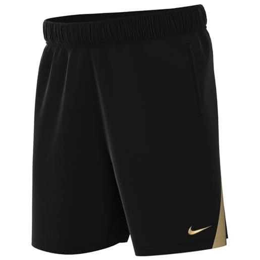 Nike k nk df strk24-pantaloncini k pantaloncini, black/black/jersey gold/metallic gold, 14-15 jahre unisex-bambini