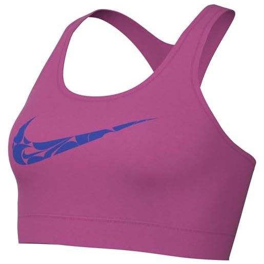 Nike w nk swsh ls hbr bra, alchemy pink/hyper royal, xl donna