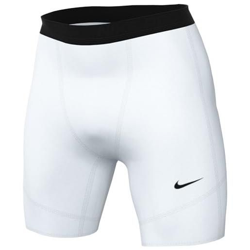 Nike m np df short tight mid thigh length, bianco, m uomo