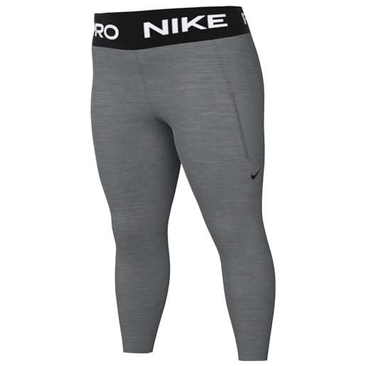 Nike w np 365 mr 7/8 pkt tight pantaloni, nero/bianco, xxl donna