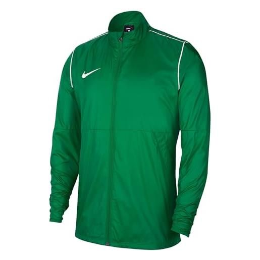 Nike park20 rain - giacca impermeabile per bambini, unisex - bambini, giacca impermeabile, bv6904-302, verde pino/bianco, 16-22