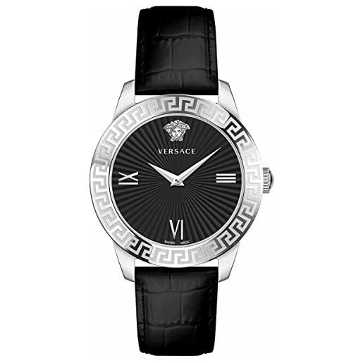 Versace orologio analogico al quarzo donna con cinturino in pelle vevc008 21