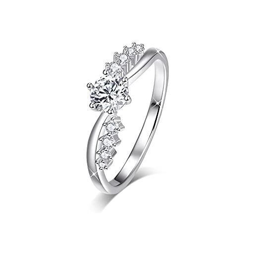 OHAYOO anelli infinito per lei anelli d'amore di fidanzamento infinito da donna in argento sterling 925 fedi nuziali di san valentino per gli amanti delle donne i migliori regali per le fidanzate (#8)