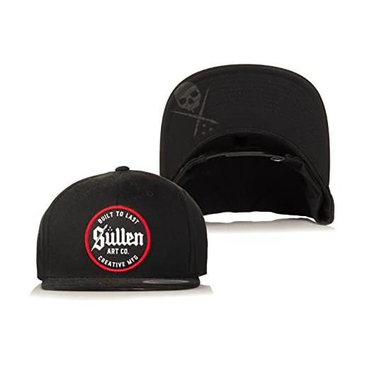Sullen tattoo lifestyle factory snapback - cappello regolabile da uomo, nero/rosso, taglia unica
